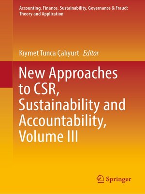 cover image of New Approaches to CSR, Sustainability and Accountability, Volume III